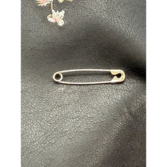 BCBG Maxazria Faux Leather Hadley Tunic Embroidered Long Black Boho Goth Size S - Picture 10 of 14